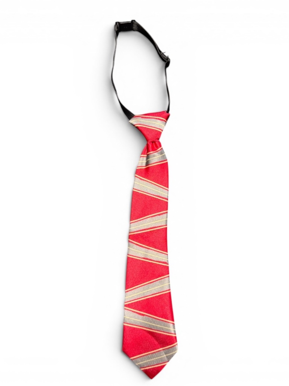 Kids Red Striped Pre-Tied Neck Tie NIP